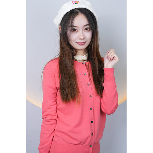 Knitted-garment 07  Sitai knitted coat women 2024 early spring new relaxed and lazy knitted top