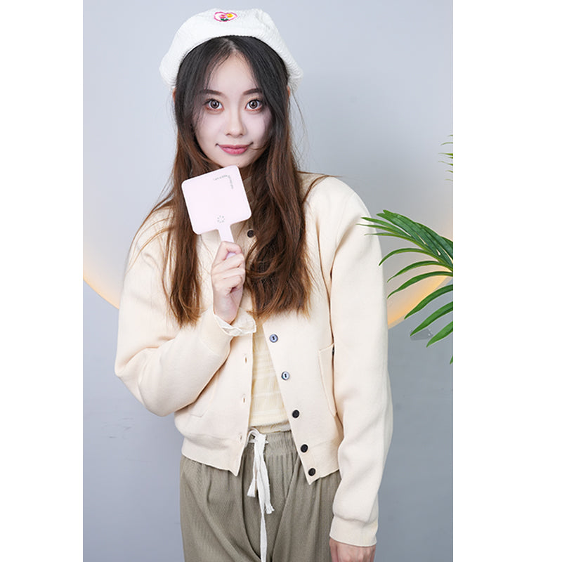 Knitted-garment 06  Sitai autumn and winter new fashion short knit cardigan gentle fashion temperament sweater