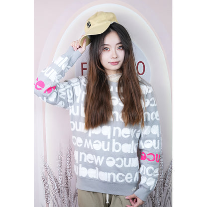 Knitted-garment 05  Sitai loose Korean version of large size plus thick letter printed hoodie