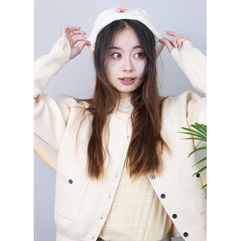 Knitted-garment 06  Sitai autumn and winter new fashion short knit cardigan gentle fashion temperament sweater